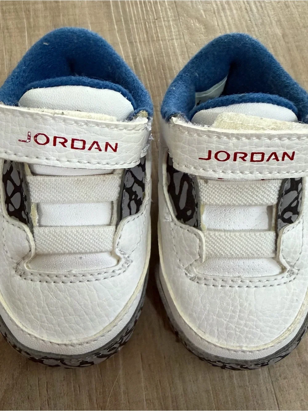 Baby Jordan 3 Retro True Blue Crib Sneakers - size 1c